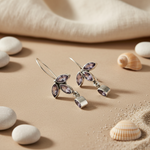 Load image into Gallery viewer, 925 Silver Amethyst Earrings for Women | Dangle Jewelry