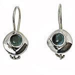 Load image into Gallery viewer, 925 Silver Emerald Green Stone Earrings for Women | Dangle Earrings