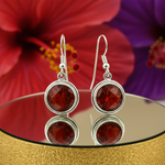 Load image into Gallery viewer, 925 Silver Carnelian Earrings for Women | Gemstone Jewelry
