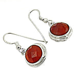 Load image into Gallery viewer, 925 Silver Carnelian Earrings for Women | Gemstone Jewelry
