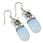 Load image into Gallery viewer, 925 Silver Blue Chalcedony Peridot Earrings for Women | Gift