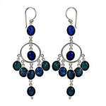 Load image into Gallery viewer, 925 Silver Opal Chandelier Earrings for Women | Dangle Earrings