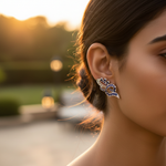 Load image into Gallery viewer, Silver Sapphire Stud Earrings for Women | Dainty Jewelry Gift