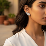 Load image into Gallery viewer, Silver Stud Earrings with Cubic Zirconia for Women