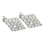 Load image into Gallery viewer, Silver Stud Earrings with Cubic Zirconia for Women