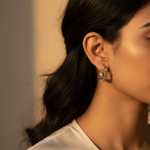 Load image into Gallery viewer, 925 Silver Citrine Hoop Earrings for Women | Gemstone Jewelry