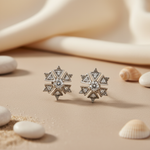 Load image into Gallery viewer, Silver Stud Earrings with Cubic Zirconia | For Women | Gift
