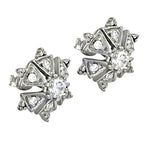 Load image into Gallery viewer, Silver Stud Earrings with Cubic Zirconia | For Women | Gift