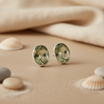 Load image into Gallery viewer, 925 Silver Green Amethyst Stud Earrings for Women | Gift