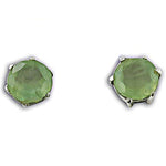 Load image into Gallery viewer, Green Gemstone Stud Earrings | 925 Silver | For Women