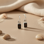 Load image into Gallery viewer, 925 Silver Black Stone Drop Earrings for Women | Gift Jewelry