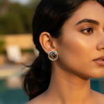 Load image into Gallery viewer, 925 Silver Tiger Eye Stud Earrings | Gemstone Jewelry for Women