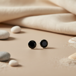 Load image into Gallery viewer, Silver Black Onyx Stud Earrings for Women | Daily Wear Jewelry
