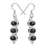 Load image into Gallery viewer, 925 Silver Black Onyx Drop Earrings for Women | Gemstone Jewelry