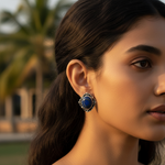 Load image into Gallery viewer, 925 Silver Blue Gemstone Stud Earrings | Women's Jewelry Gift