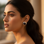 Load image into Gallery viewer, 925 Silver Stud Earrings with Black Pearl for Women | Gift