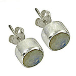 Load image into Gallery viewer, 925 Silver Moonstone Stud Earrings for Women | Daily Wear