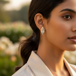 Load image into Gallery viewer, Silver Marquise Crystal Stud Earrings | Women's Jewelry Gift