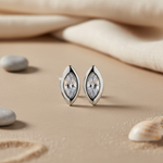 Load image into Gallery viewer, Silver Marquise Crystal Stud Earrings | Women's Jewelry Gift