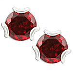 Load image into Gallery viewer, Silver Garnet Stud Earrings for Women | Daily Wear Jewelry