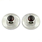 Load image into Gallery viewer, Silver Stud Earrings with Garnet Gemstone | Women's Jewelry Gift