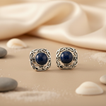 Load image into Gallery viewer, 925 Silver Blue Gemstone Stud Earrings for Women | Gift
