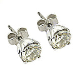 Load image into Gallery viewer, Silver Stud Earrings | Round Cut Diamond Studs | For Women