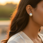 Load image into Gallery viewer, Pearl Stud Earrings in Silver | Classic Women's Jewelry Gift