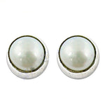 Load image into Gallery viewer, Pearl Stud Earrings in Silver | Classic Women's Jewelry Gift