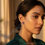 Load image into Gallery viewer, Silver Pink Gemstone Stud Earrings | Women's Jewelry Gift