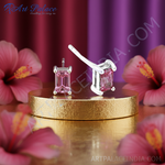 Load image into Gallery viewer, Silver Pink Gemstone Stud Earrings | Women's Jewelry Gift