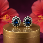 Load image into Gallery viewer, 925 Silver Blue Sapphire Stud Earrings for Women | Gift