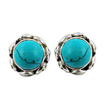 Load image into Gallery viewer, 925 Silver Turquoise Stud Earrings for Women | Gift Jewelry