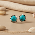 Load image into Gallery viewer, 925 Silver Turquoise Stud Earrings for Women | Gift Jewelry