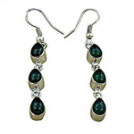 Load image into Gallery viewer, 925 Silver Green Gemstone Drop Earrings for Women | Gift