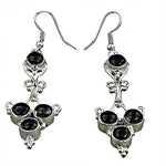Load image into Gallery viewer, 925 Silver Black Onyx Earrings for Women | Dangle Earrings