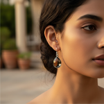 Load image into Gallery viewer, Smoky Quartz Teardrop Earrings in Sterling Silver for Women