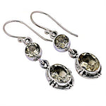 Load image into Gallery viewer, 925 Silver Smoky Quartz Drop Earrings for Women | Gemstone Jewelry