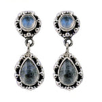 Load image into Gallery viewer, 925 Silver Moonstone Dangle Earrings for Women | Daily Wear