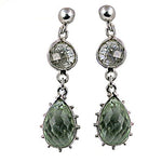 Load image into Gallery viewer, Green Amethyst Drop Earrings in Sterling Silver | Women's Jewelry