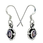 Load image into Gallery viewer, 925 Silver Amethyst Drop Earrings for Women | Gemstone Jewelry