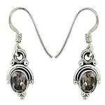 Load image into Gallery viewer, 925 Silver Smoky Quartz Drop Earrings for Women | Dangle Earrings