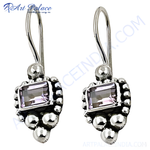 Load image into Gallery viewer, 925 Silver Amethyst Earrings for Women | Dangle Earrings Gift