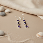 Load image into Gallery viewer, 925 Silver Amethyst Drop Earrings for Women | Gemstone Jewelry
