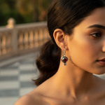 Load image into Gallery viewer, 925 Silver Garnet Earrings for Women | Dangle Earrings
