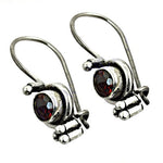 Load image into Gallery viewer, 925 Silver Garnet Earrings for Women | Dangle Earrings