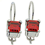 Load image into Gallery viewer, Silver Red Gemstone Earrings for Women | Dangle Jewelry