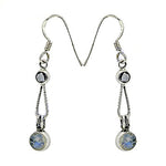 Load image into Gallery viewer, 925 Silver Moonstone Drop Earrings for Women | Dainty Jewelry
