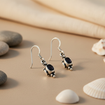 Load image into Gallery viewer, 925 Silver Black Onyx Dangle Earrings for Women | Gift