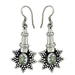 Load image into Gallery viewer, 925 Silver Starburst Earrings with Gemstone | For Women